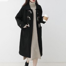 FANSYLI 여자 떡볶이 코트 가을 겨울 하프 모직 도톰 코트 06호 11B28
