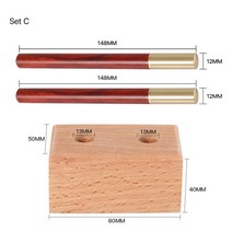 레이저조각기 레이져각인기 절단기 커팅기 DIY Laser Engraving Material Solid Wood Pen Holder Art Craft, 07 Set C