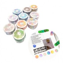 마스킹 10 테이프 종 꾸미기 종이테이프 다이어리 마킹 다꾸 도트 라벨 스티커, 파스텔 도트 10종 마스킹 테이프
