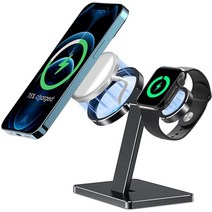 무선 충전기 스탠드 알루미늄 iphone1 Apple Watch 호환, 2 in 1, CHINA