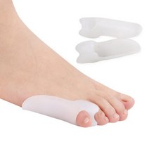 1 pair little toe 새끼 손가락 발 엄지 매일 사용 외반 외반 실리콘 교정 젤 발가락 건막류 가드 풋 케어 발가락 분리기, 2개