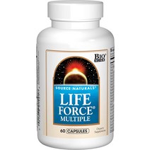 Source Naturals Life Force 멀티 데일리 멀티비타민 고효능 필수 비타민 미네랄 항산화 물질 및 영양소, 한개옵션1, 01 60 Capsules