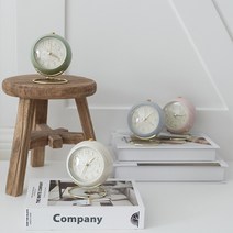 [바보사랑] 파스텔 탁상 알람시계, 색상:베이비핑크