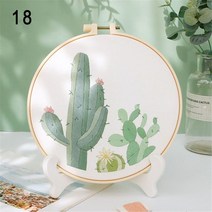 십자수패키지 보석 해바라기 액자 프랑스DIY 크로스 스티치 키트 꽃 식물 패턴 스탬프 자수 스타터 키트 공, 10 18, 1개