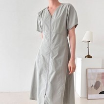 플랩 지퍼 라인 원피스