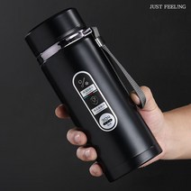 JUST FEEL!NG 보온병 LED 스마트 온도표시 보온물통 찻물 분리 차컵 304 스테인리스 대용량 텀블러, 1000ml, 본색