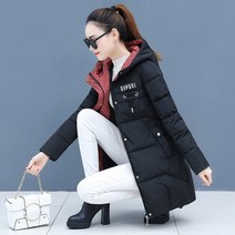 겨울 자켓 여성 오버코트 긴 따뜻한 파카 Thicken Cotton Padded Jacket 후드 코트 Outwear Overalls
