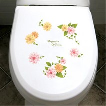 꽃스티커 화장실 수납장스티커 덧방 가게 인테리어스티커 유치원 리폼 벽장식 원룸