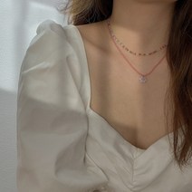 플라워 꽃 비즈 목걸이 4type 구슬 데이지 동백이 레인보우 비즈꽃