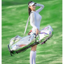 PGM 화려한 홀로그램 레인보우 여성 경량 캐디백 골프가방+휴대용먼지제거기, 레인보우캐디백+보스턴백
