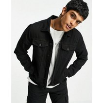 New Look 뉴룩 레귤러핏 데님 트러커 자켓 진자켓 블랙 wash 122964