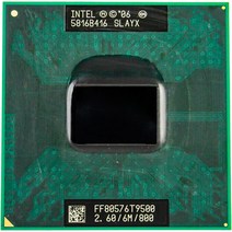 CPU CPU laptop Core 2 Duo T9500 6M Cache2.6GHz800DualCore Socket 478 PGA processor forGM45 PM45, 한개옵션0