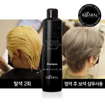 카랄 탈색 염색헤어 애쉬컬러 관리 블론드 엘리베이션 차콜 보색샴푸, 4개, 300ml