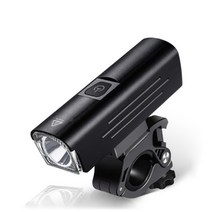 EL1300루멘 강력한밝기 자전거 전용 라이트 전조등 4500mAh 최장7시간 장거리용 가민듀얼마운트지원, 블랙, 1개