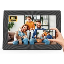 디지털 액자 10.1 인치 WiFi 액자 Share 사진 and 비디오 from Anywhere 터치스크린 디스플레이- Gift for Friends Family Black