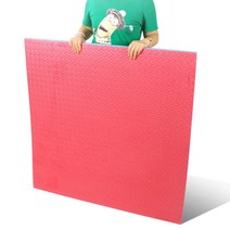 체육관매트 놀이방 태권도장 대형 퍼즐 매트 층간소음, 100x3.0cm (레드)