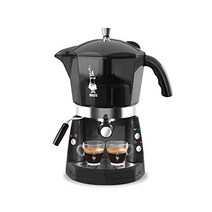 Mokona BIALETTI CF40 3가 에스프레소 커피 머신: 알루미늄 Bialetti 캡슐 ESE 커피 포드 및 분쇄 커피. 아울렛 카푸치노 컬러 블랙 NEW -20228