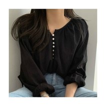 코발트 블루 셔츠 파란색 블라우스 남방 난방 봄 여름 의 빈티지 오피스 레이디 특대 세련된 야생 탑스 BL3198