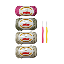 울클럽 어썸 모티브 버킷햇 모자 DIY패키지+코바늘2종(동영상제공), 764 2볼 + 723 + 733 핑크