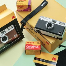 [코닥 선물박스]Kodak 하프 필름카메라 H35   코닥 컬러필름 1롤 Set 4종, Black Set (블랙)