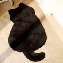 부드러운 고양이 쉐입 양모 러그 카펫