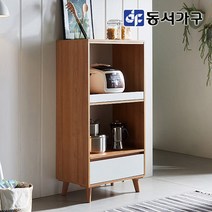 동서가구 쿠키 600 수납 렌지대 밥솥 선반 DF636673, 오크화이트