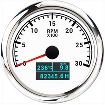보트 회전 속도계 해양 회전 속도계 게이지 lcd hourmeter 12v24v 3000 rpm 85mm car tachometer with water temp oil, 3000rpm ws
