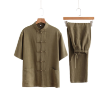 칠나무 남성 스님 반팔 리넨 절복 승복 계량한복 캐주얼 세트BMX27