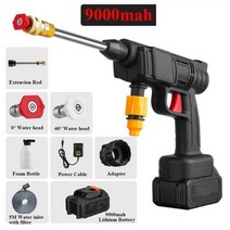 무선 고압 세차기 세차건 강력 30 바 세척기 스프레이 워터 건 세차 압력 마끼다 18V, A-EU Plug
