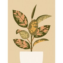수채화 고무나무 (캔버스) DIY그리기 30x40, 단품