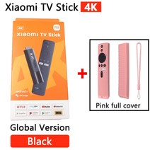 샤오미-글로벌 버전 Mi TV 스틱 4K 안드로이드 11 2GB RAM 8GB ROM 넷플릭스 와이파이 구글 어시스턴트 블루투스 5.0 스마트 동글, TV stick 4K original, 05 add PINK full case