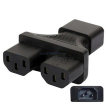 P82A 남성 플러그 암 소켓 변환기 IEC320-C14 2x Nema 5-15R/C13/C15, 03 C13