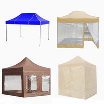 행사용 천막 캐노피 3m x 6m 아유회 캠핑 운동회 단체행사 홍보 대형 천막, 블랙