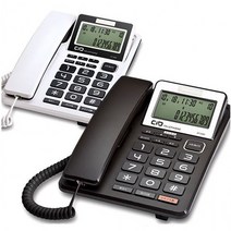 코러스 사무실 매장 집 발신자표시 유선전화기 DT-3360 블랙/화이트 스마트폰 이어셋겸용(별매) 전화기, 블랙