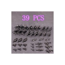 무기 장비 세트 MOC SWAT 도시 총 Playmobil 호환 피규어 빌딩 블럭 벽돌 미니, 39PCS