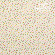 바이핸즈 면20수 피드색 꽃무늬 패브릭 퀼트 원단 - 1/2yd, 19.튤립-아이보리