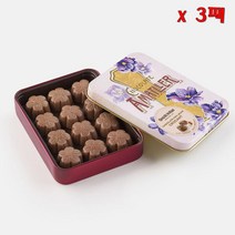 초콜릿 아마틀러 AMATLLER Milk Crocant 스페인 크로칸트 플라워 프랄린 밀크 초콜릿 틴 72g, 3팩