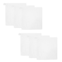 송월타월 솔리드 컬러 고리타올 6p, 흰색, 1세트