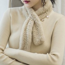 오너클랜 직수입 천연 밍크 심플 쁘띠 털 목도리 겨울 머플러_W9B5810
