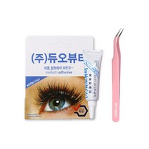 티니플럼 고급 속눈썹 족집게+듀오뷰티 글루 투명 7g, 1개