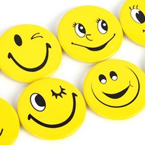 어린이 가방 브로치 40P 플라스틱 캐릭터 스마일 뱃지