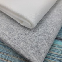 밀라노 시보리원단 반마 립 2종 컬러 백아이보리 멜란그레이3% 천연무형광 순면원단