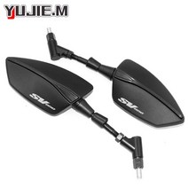 호환용스즈키 SV 650 SV650X SV650/S SV 650X 범용 오토바이 백미러 조정 가능한 사이드 백미러, 04 Bla재료