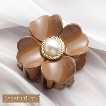 핸드프레스 가중공예 고정 철형 신제품 여성 패션 상어 클립 머리핀 헤어 액세서리 커피 블랙 아크릴 대형, 01 style-1