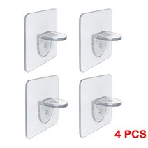 앵글 미니 모듈 선반 아트월 팬트리 장 옷장 지원 못 ° 캐비닛 지원 접착제 무료 펀칭, 4개