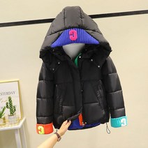 케쥬얼 후드 투톤 포켓 패딩 겨울 여성 투버튼 점퍼 학생 새내기 초년생 외출복 데일리룩
