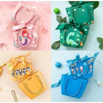 손잡이 핸드백 셀프포장 구디백 답례품 어린이집 영어 유치원 생일 선물 포장 케이스 포장지 어린이날 간식 상자 캐릭터 종이가방 쇼핑백, 해피벌쓰데이(1p)