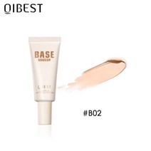 QIBEST 페이스 메이크업 컨실러 리퀴드 파운데이션 방수 브라이트 페이스베이스 톤 라스팅 액상 Natural 7 Color, [02] 2