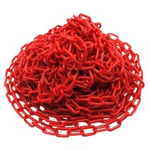 안전 플라스틱 사슬 주차장 바리게이트 체인 폴리스라인 가이드라인 줄 팬스 펜스 건설 산업 안전 용품 휀스 빨간색