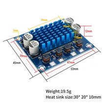 가전제품 전자기기 에서 선박 us TPA3110 오디오 앰프 보드 XH-A232 30W 디지털 스테레오 사운드 전력 증폭기 DC 8-26V 3A 홈 TV 스피커